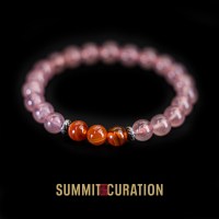 Summit Curation Strawberry Quartz & Agate Bracelet